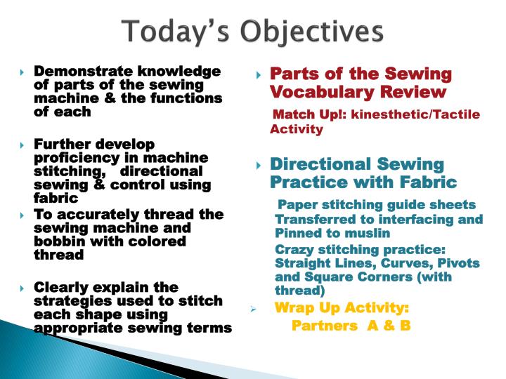 PPT MGT/GCC Sewing Class PowerPoint Presentation ID2516309