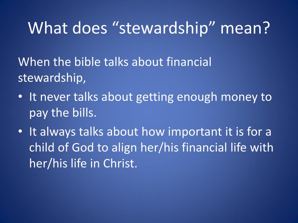PPT A Biblical Look at Stewardship PowerPoint