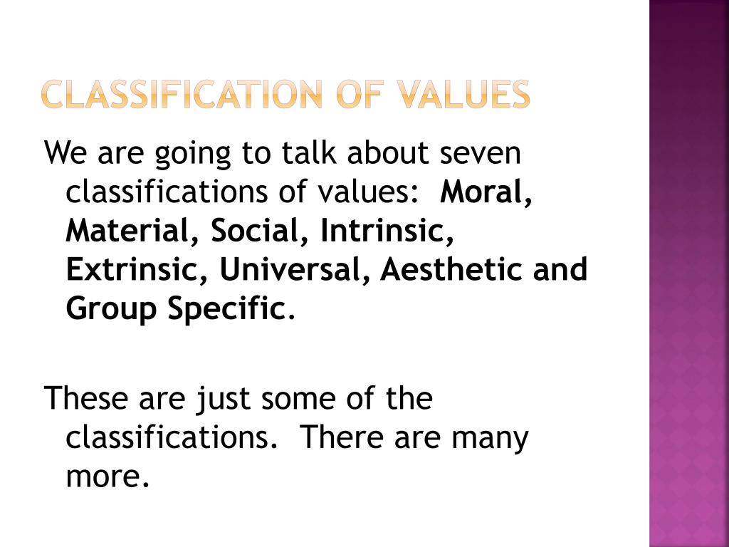 PPT Types of Values PowerPoint Presentation, free download ID2518621