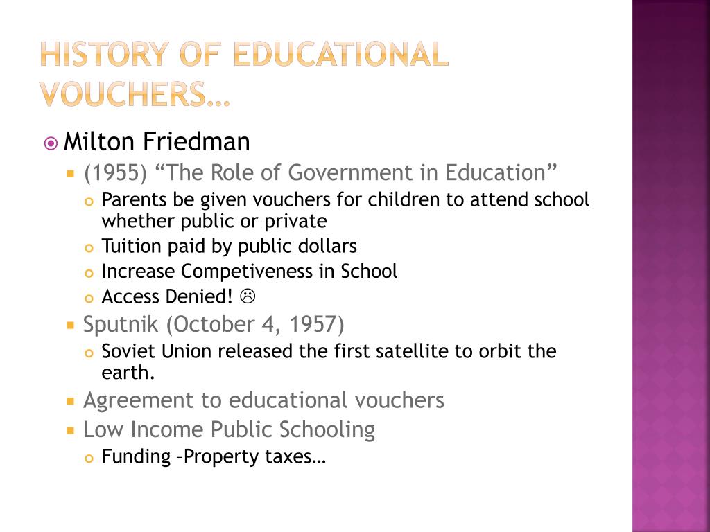 PPT The role of Educational Vouchers PowerPoint Presentation, free
