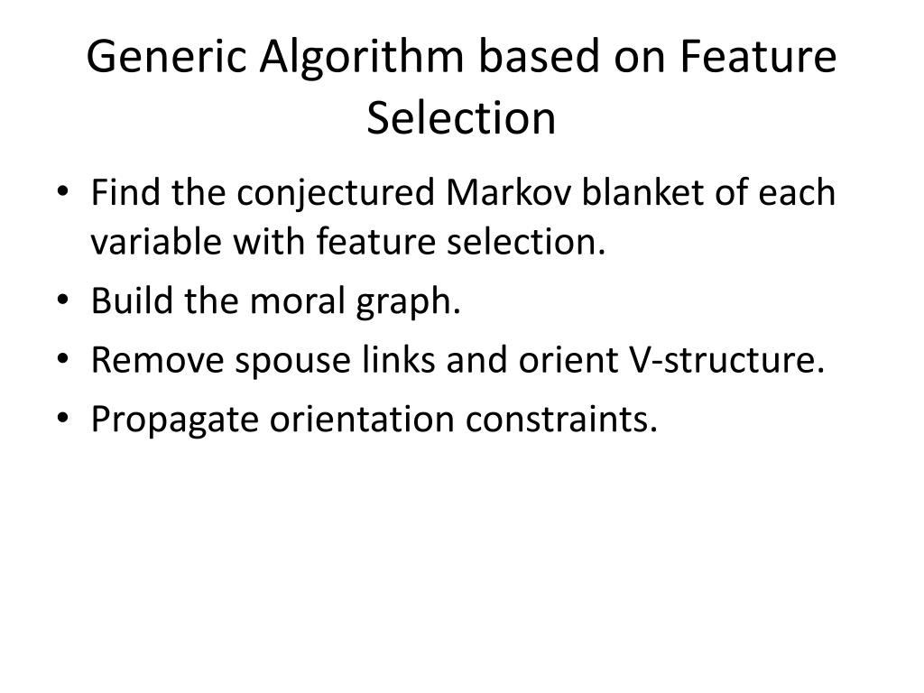 PPT Using Markov Blankets for Causal Structure Learning PowerPoint