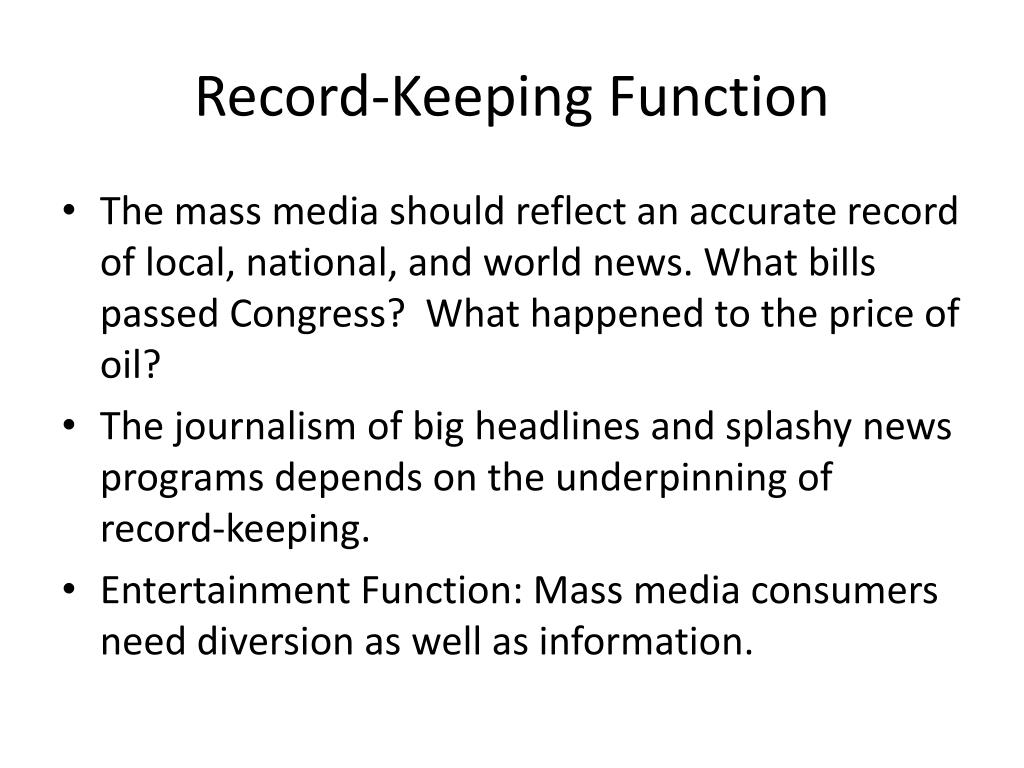 PPT Responsibilities of the Media PowerPoint Presentation, free