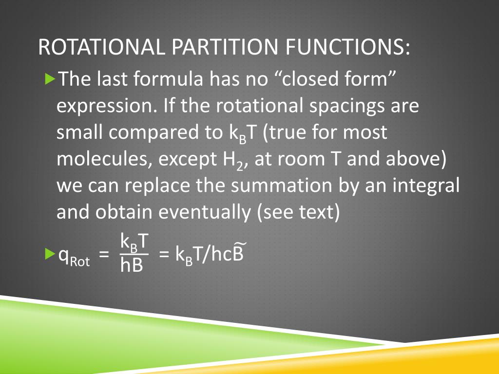 PPT Rotational partition functions PowerPoint Presentation, free