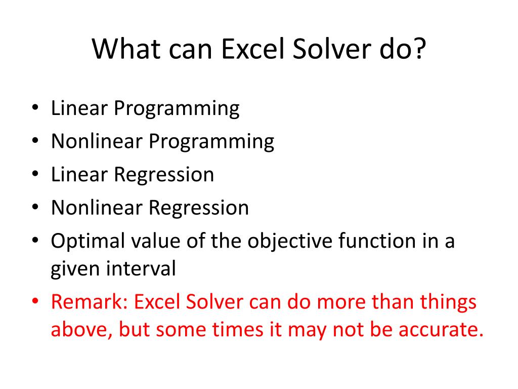 PPT Guide to Excel Sovler PowerPoint Presentation, free download ID