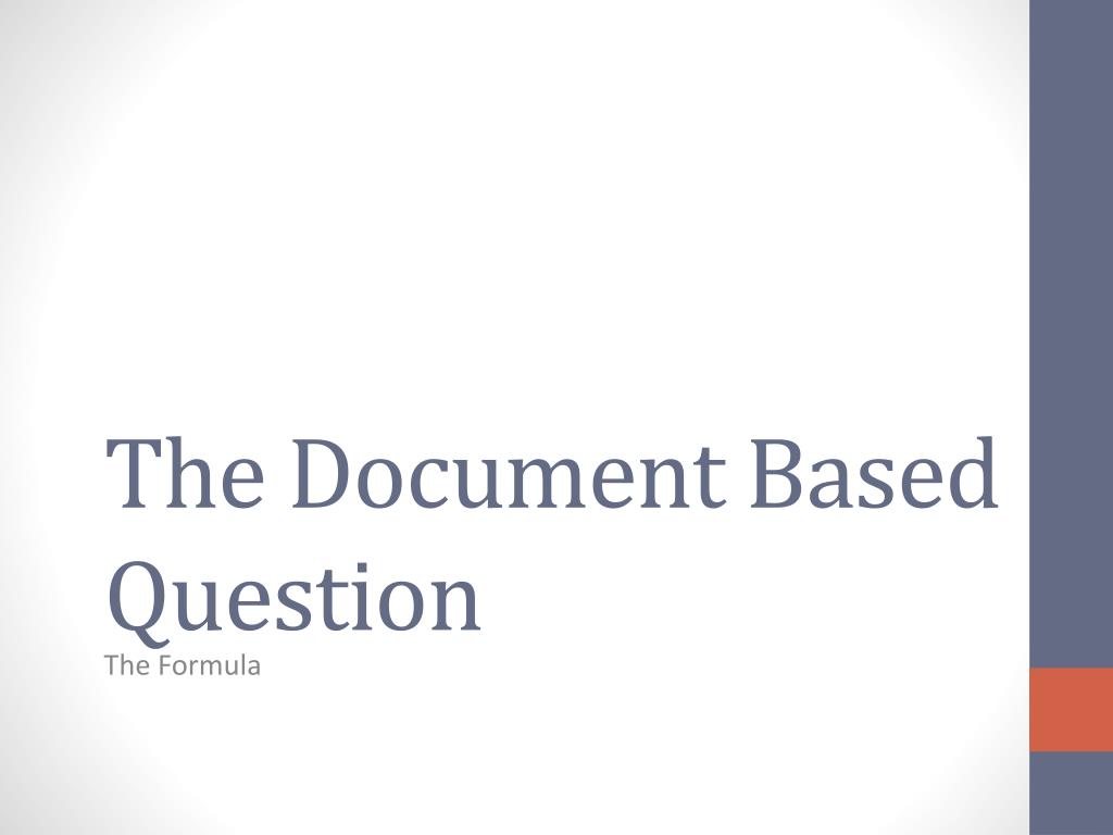 PPT The Document Based Question PowerPoint Presentation, free