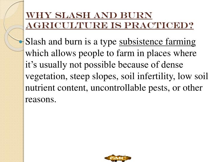 PPT IMPACTS of agriculture on the environment Slash and Burn