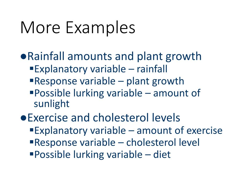 Explanatory Variables Examples