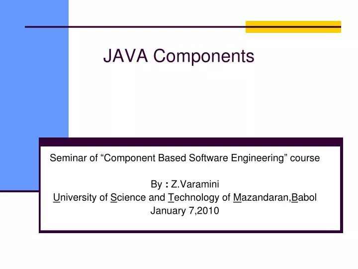 PPT JAVA Components PowerPoint Presentation, free download ID2555519