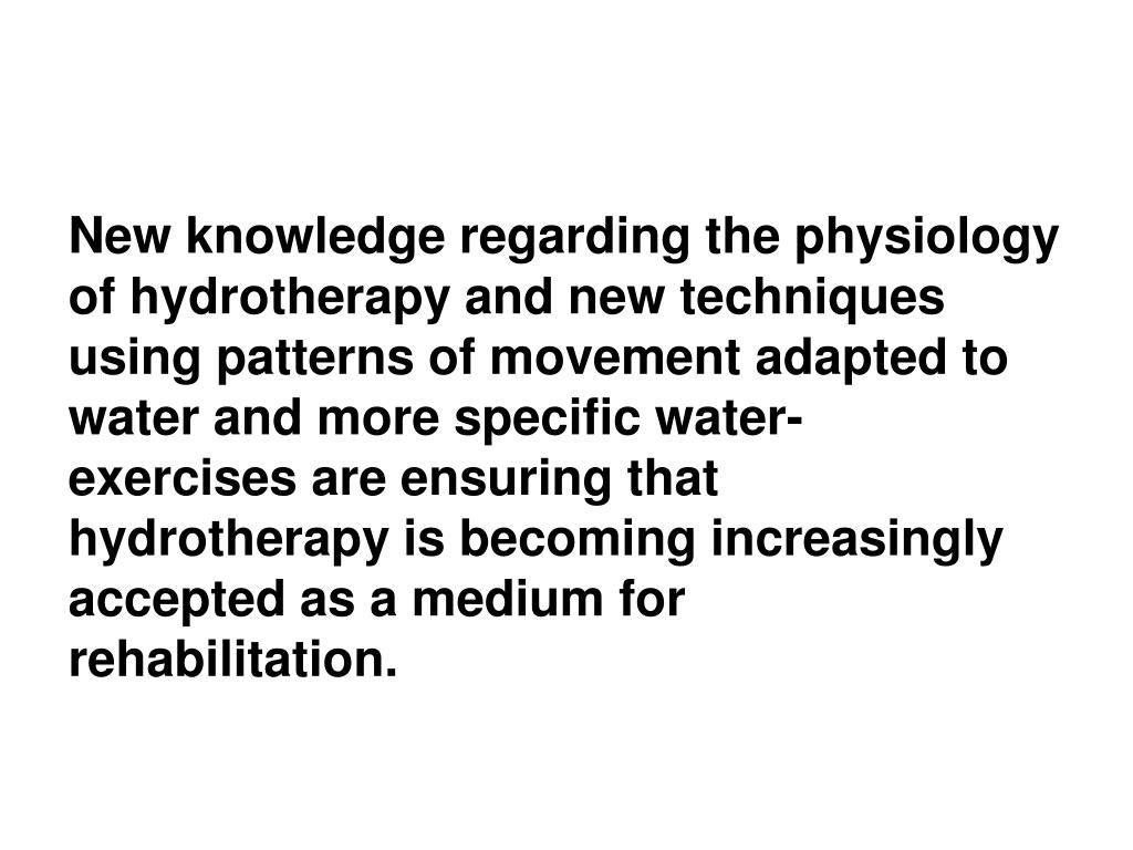 PPT HYDROTHERAPY LECTURE 1 PowerPoint Presentation, free download