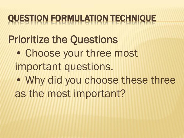 PPT Question Formulation Technique PowerPoint Presentation ID2556252