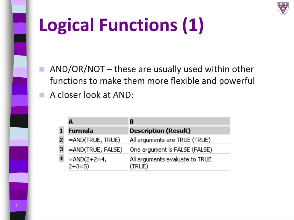 PPT Logical Functions (1) PowerPoint Presentation, free download ID