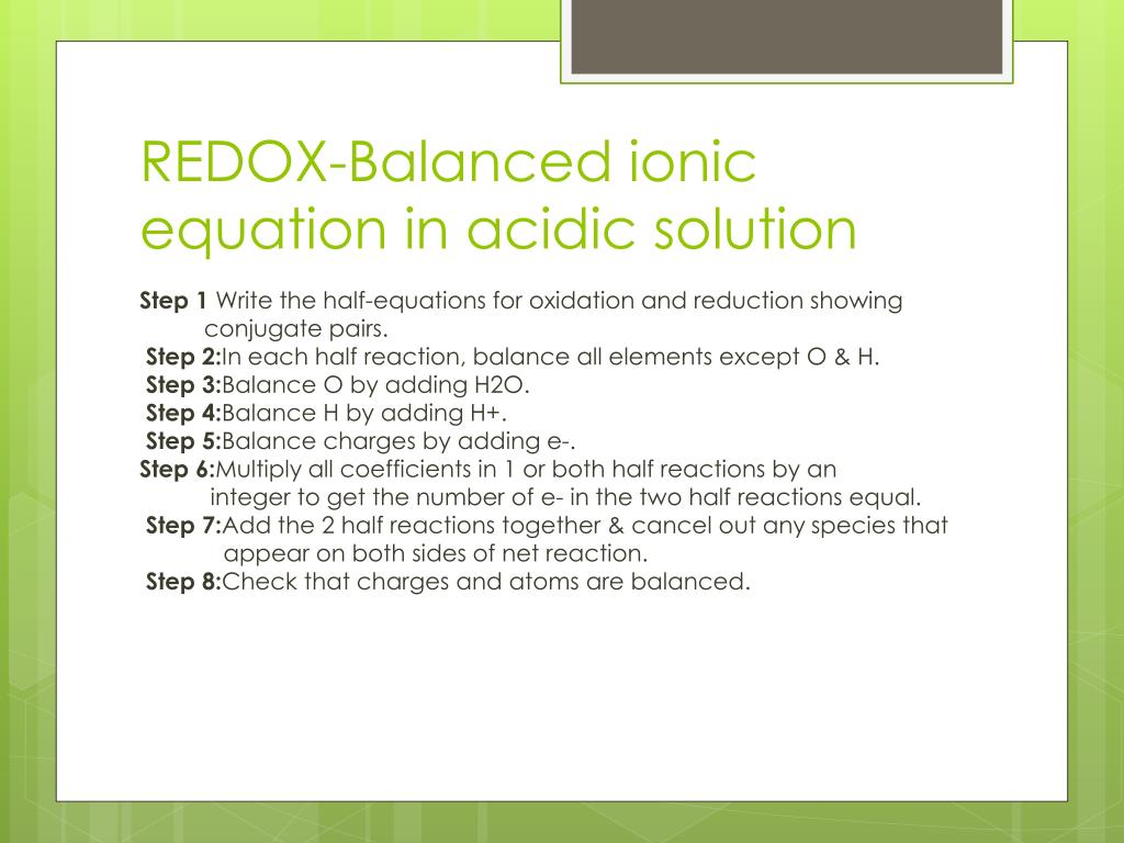 PPT Conjugate redox pair PowerPoint Presentation, free download ID