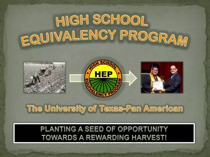 PPT HIGH SCHOOL EQUIVALENCY PROGRAM PowerPoint Presentation, free