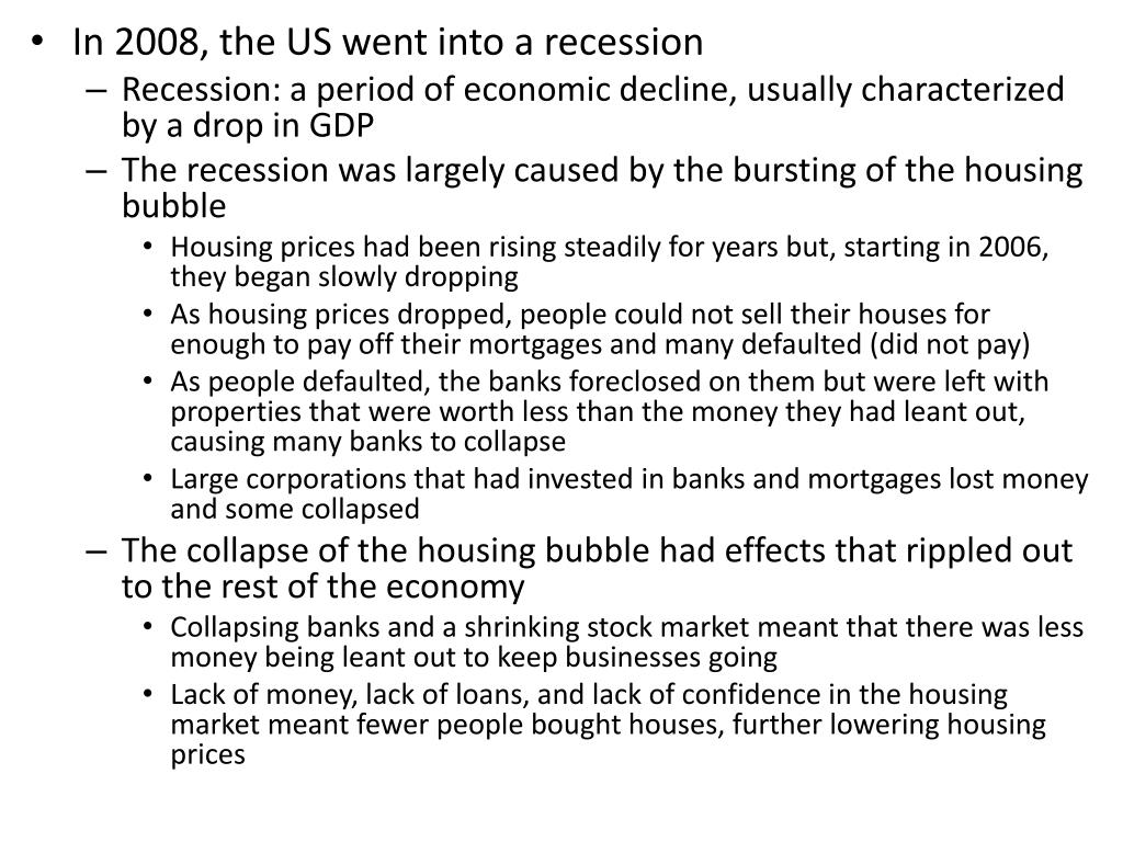 PPT 2008 Recession PowerPoint Presentation, free download ID2569787