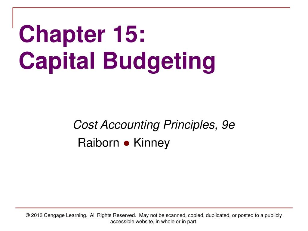 PPT Chapter 15 Capital Budgeting PowerPoint Presentation, free
