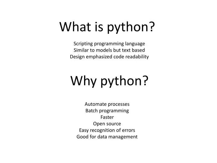 PPT Why python? PowerPoint Presentation ID2570628
