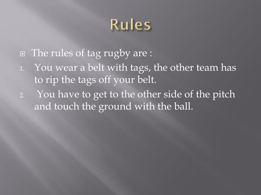 PPT Tag rugby PowerPoint Presentation, free download ID2573890
