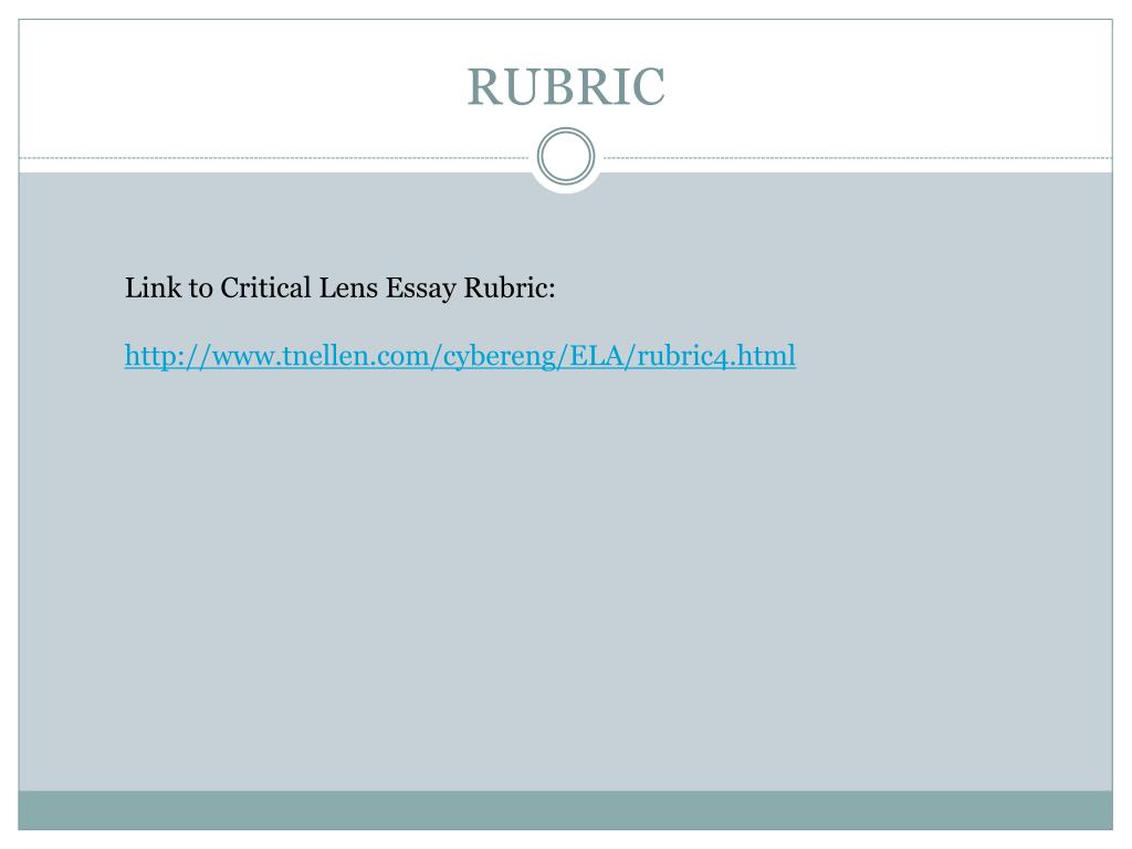 PPT The Critical Lens Essay PowerPoint Presentation, free download ID2575196