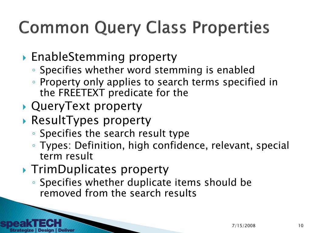 PPT Introduction to the Search Query Object Model PowerPoint