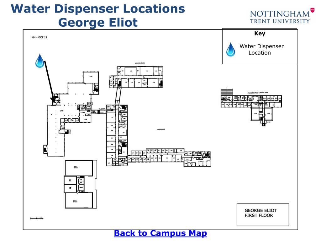 PPT Water Dispenser Locations Clifton Campus PowerPoint Presentation