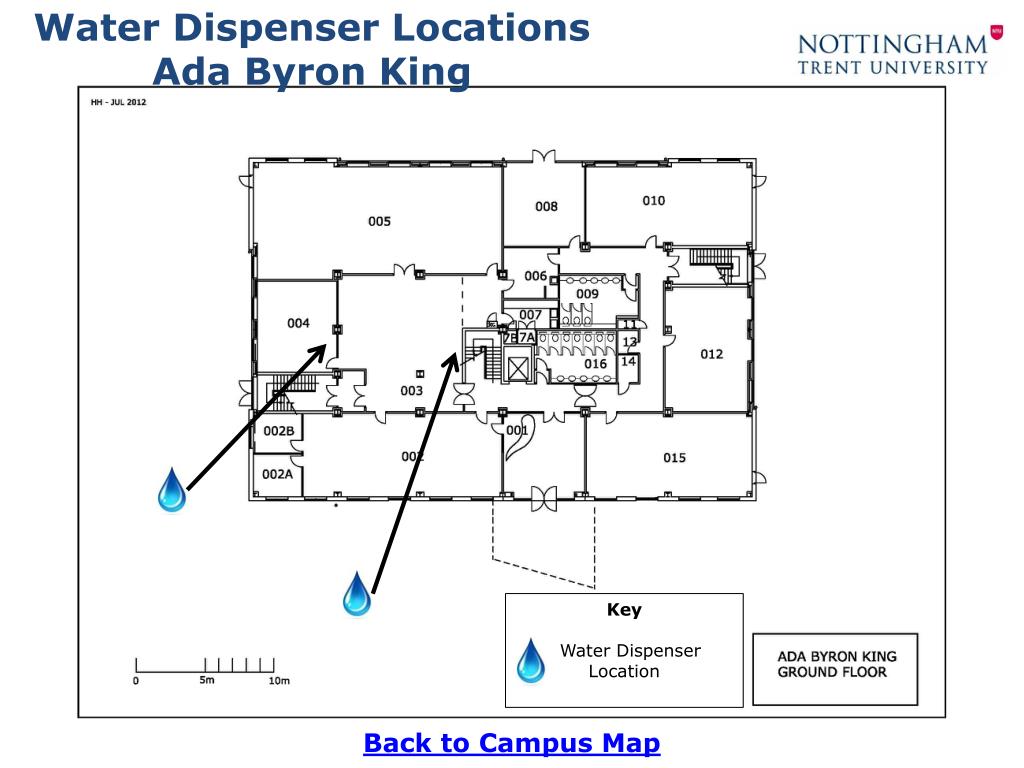 PPT Water Dispenser Locations Clifton Campus PowerPoint Presentation