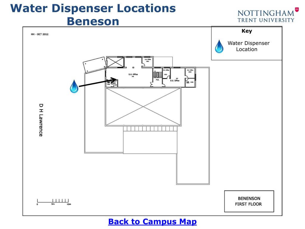 PPT Water Dispenser Locations Clifton Campus PowerPoint Presentation