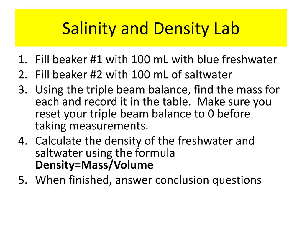 PPT OCEANS AND SALINITY OBJECTIVES PowerPoint Presentation ID2578427