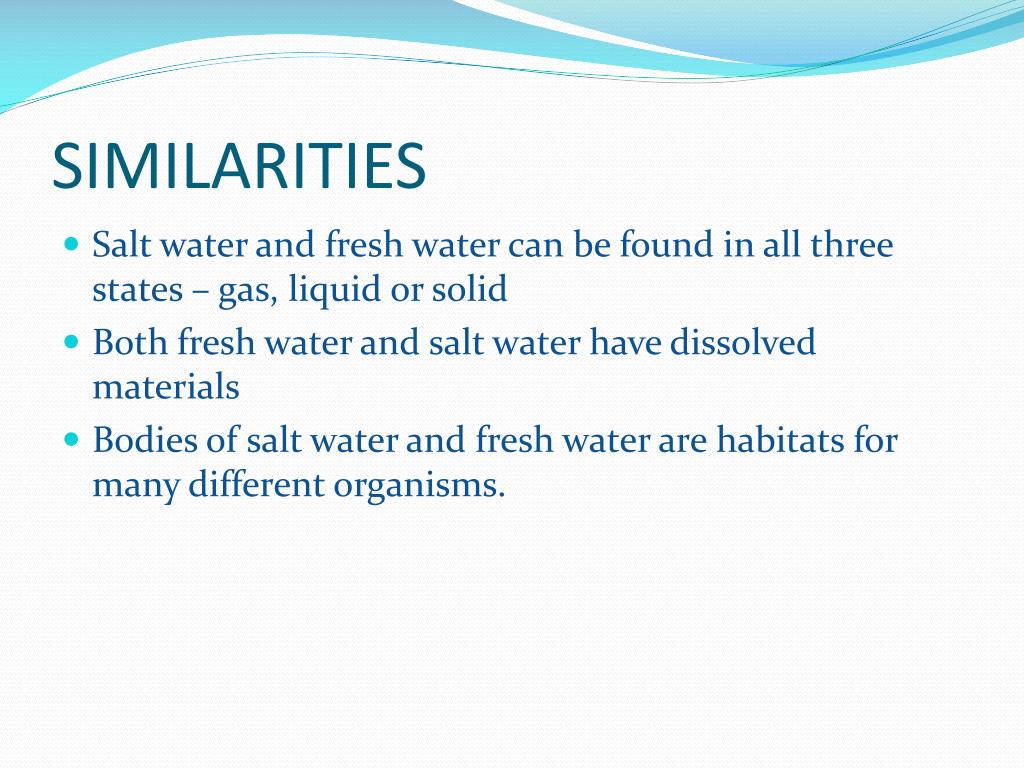PPT SALT WATER VS FRESH WATER PowerPoint Presentation, free download ID2578613