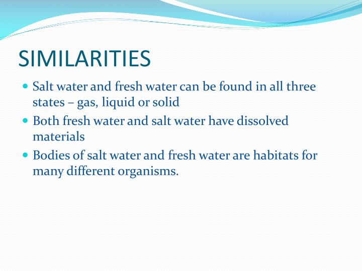 PPT SALT WATER VS FRESH WATER PowerPoint Presentation ID2578613