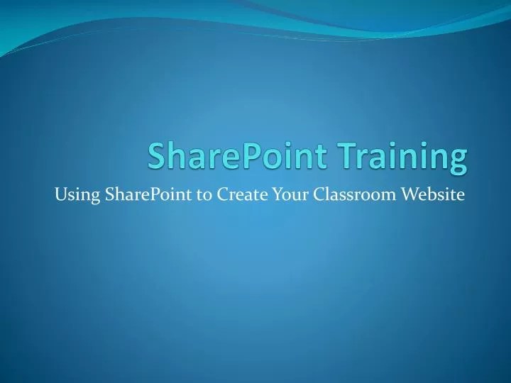 PPT SharePoint Training PowerPoint Presentation, free download ID