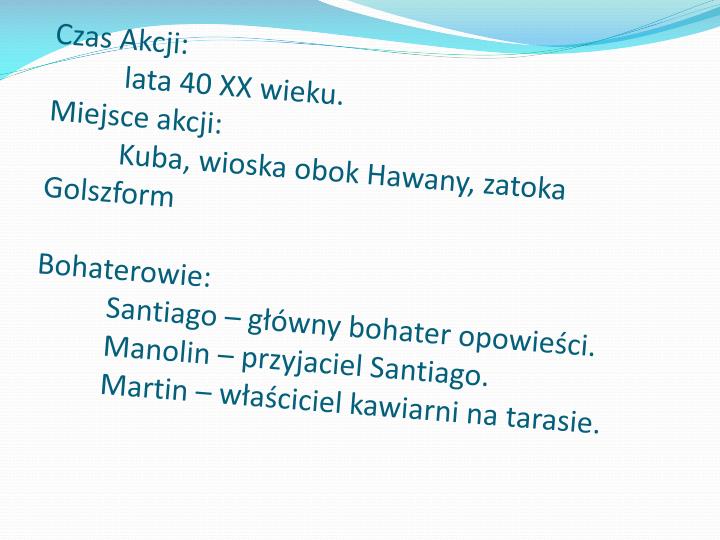 PPT Ernest Hemingway „Stary człowiek i morze” PowerPoint Presentation