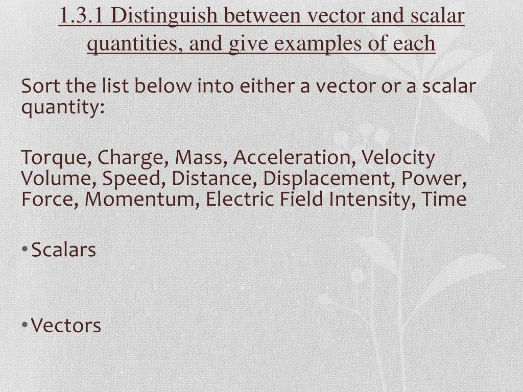 PPT 1.3 Vectors and Scalars PowerPoint Presentation, free download