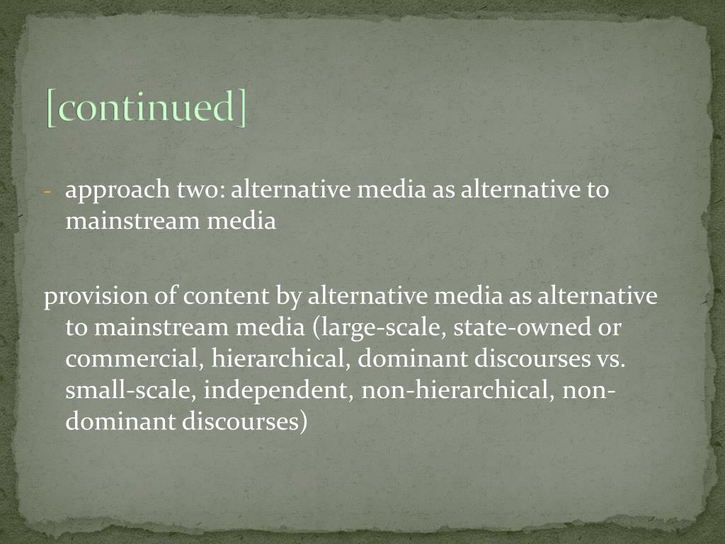 PPT alternative media PowerPoint Presentation, free download ID2583811