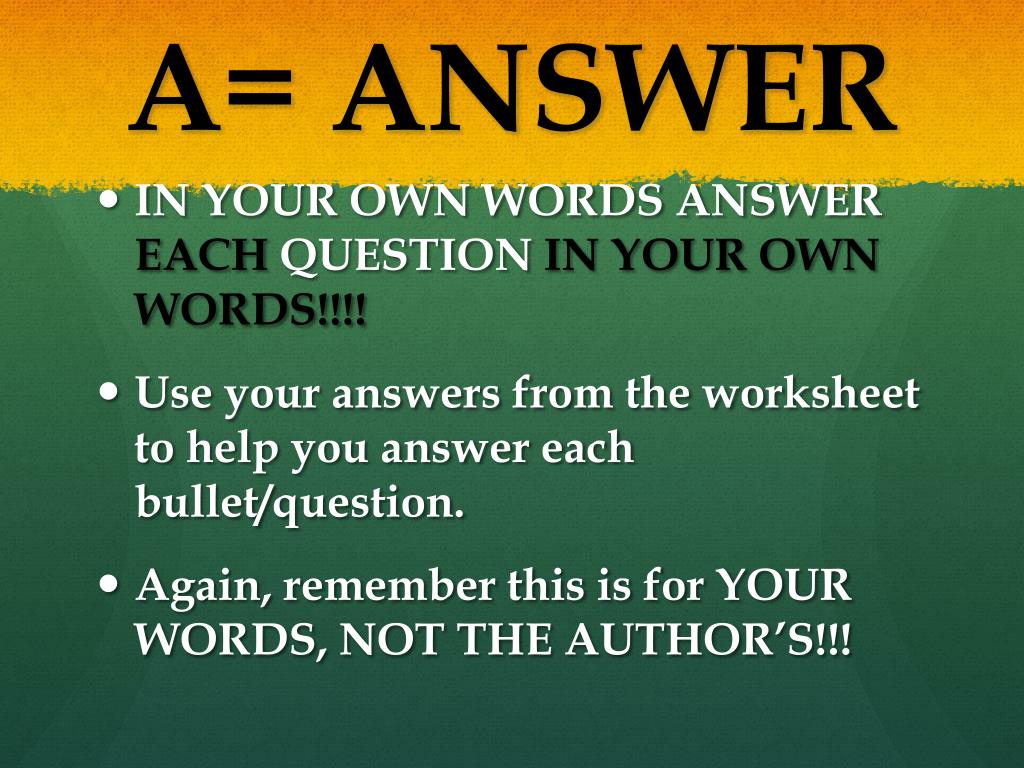 PPT “The Scholarship Jacket” OpenEnded Guided Questions