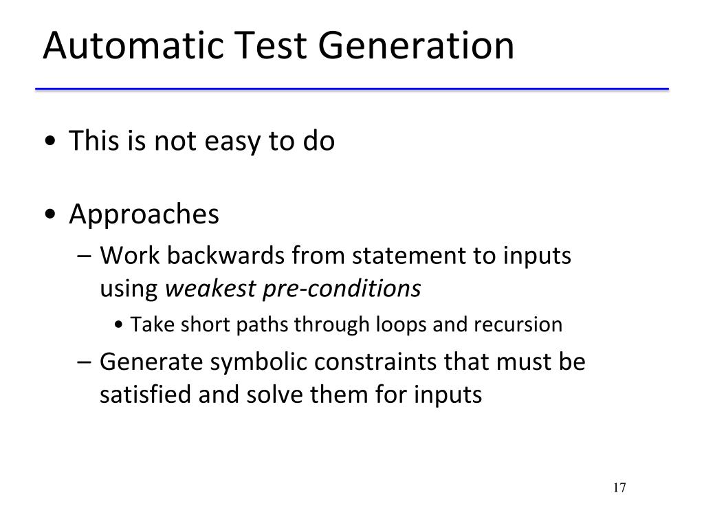 PPT Automatic Test Generation PowerPoint Presentation, free download