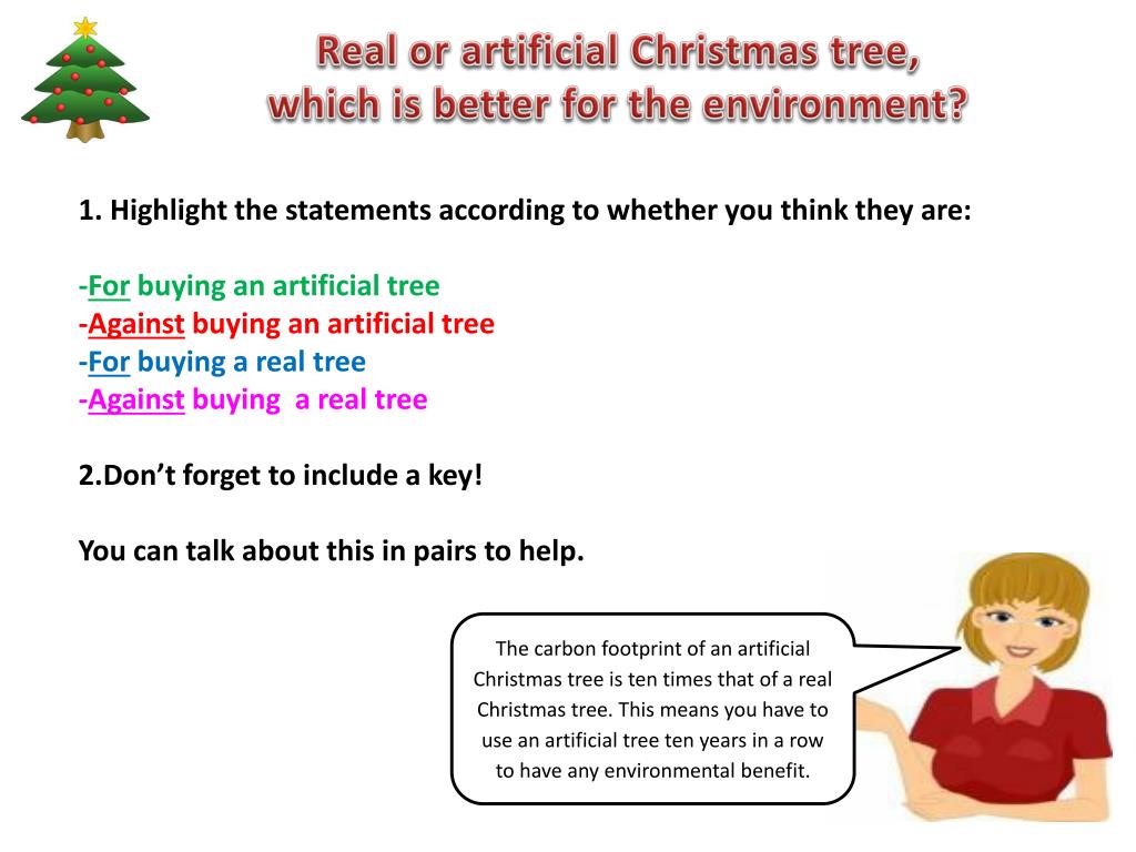PPT Real or artificial Christmas tree ? PowerPoint Presentation, free