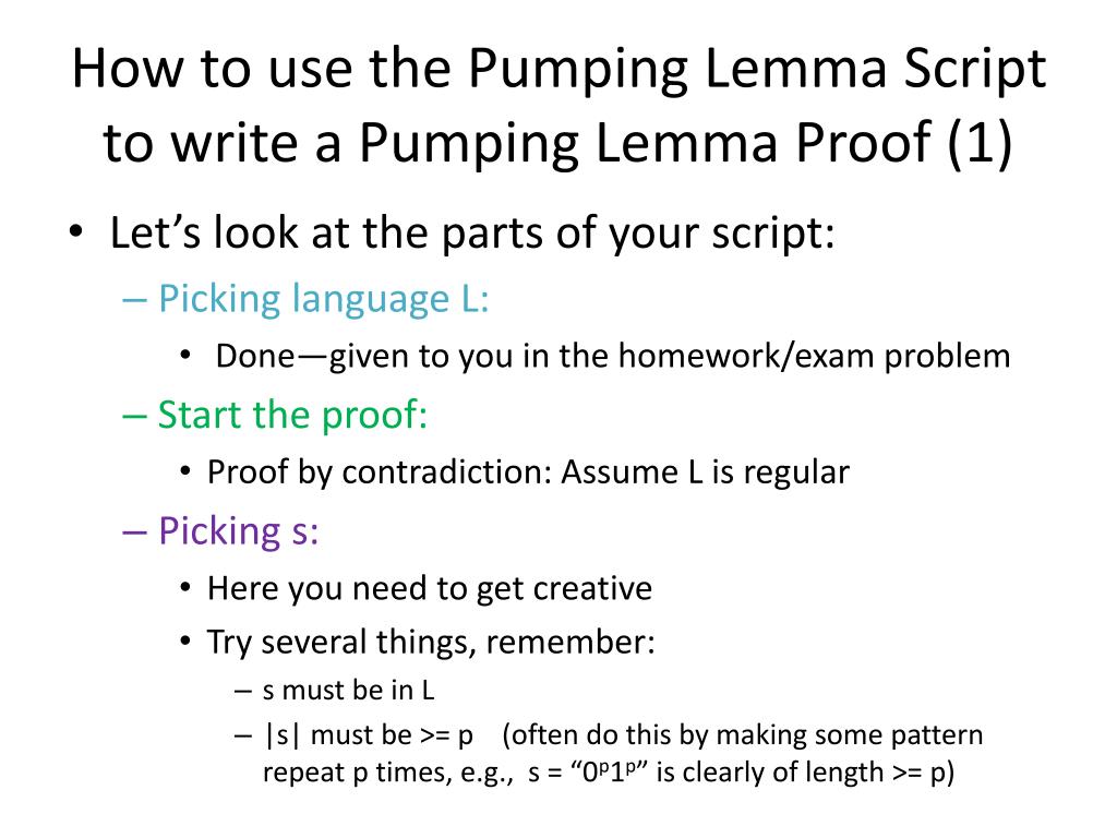 PPT The Pumping Lemma Proving a Language is Not Regular PowerPoint
