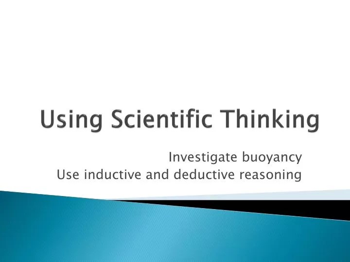 PPT Using Scientific Thinking PowerPoint Presentation, free download