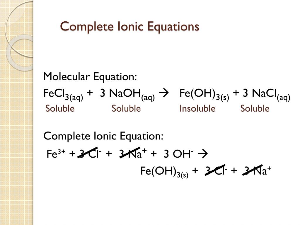 PPT Double Displacement Complete and Ionic Equations PowerPoint