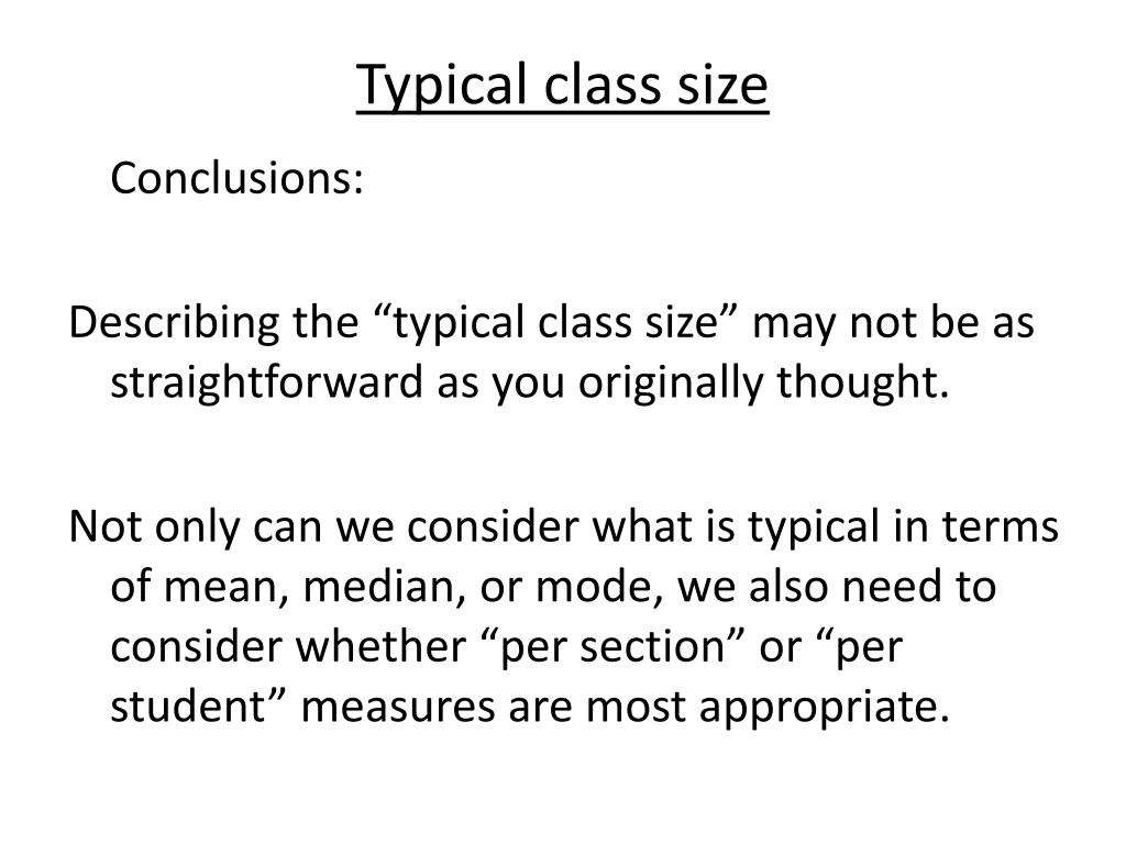 PPT Typical class size PowerPoint Presentation, free download ID