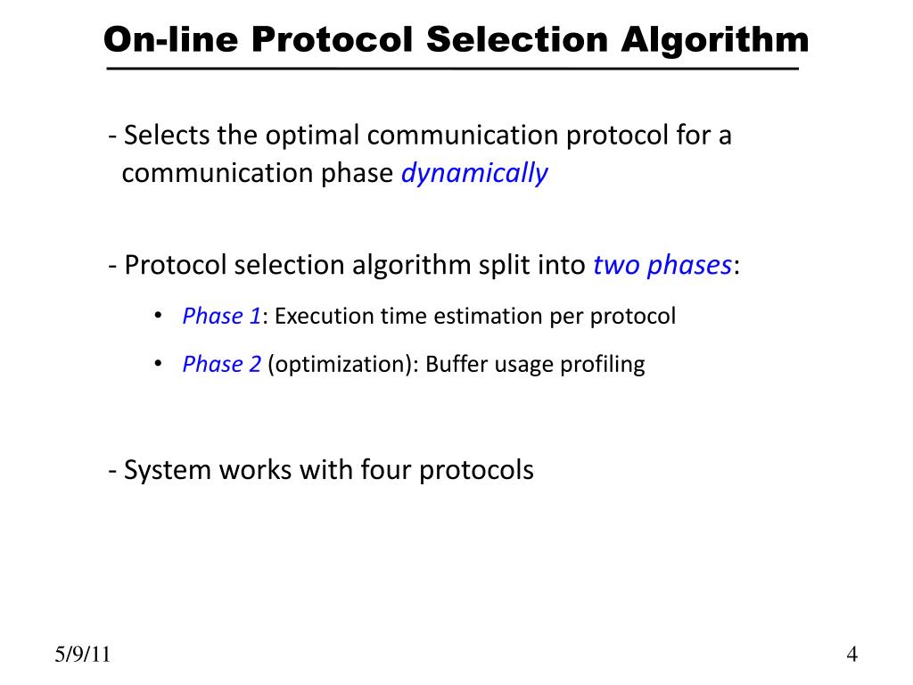 PPT Profile Guided MPI Protocol Selection for PointtoPoint