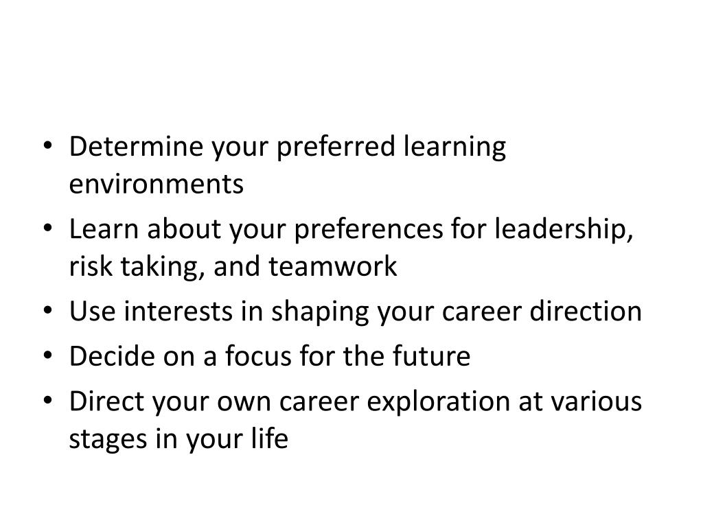 PPT Use of Personality & Career Assessments for MBA Students