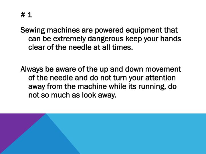 PPT Sewing Machine Safety Rules PowerPoint Presentation ID2591577
