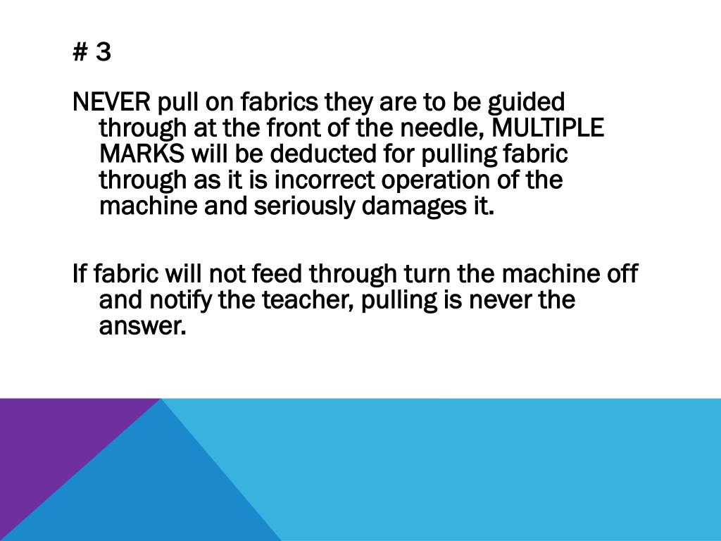 PPT Sewing Machine Safety Rules PowerPoint Presentation, free