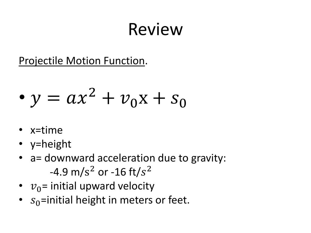 PPT Projectile Motion PowerPoint Presentation, free download ID2592778