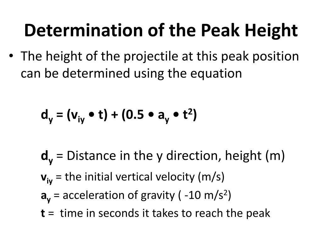 PPT Projectile Calculations Notes PowerPoint