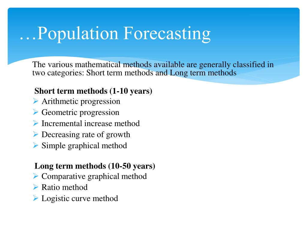 PPT Population Forecasting using Geometric Increase Method PowerPoint