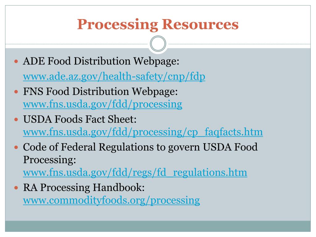 PPT Processing USDA Foods PowerPoint Presentation, free download ID