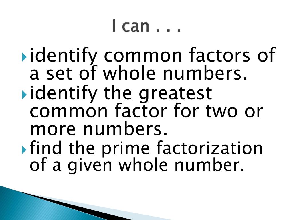 PPT Factors , Greatest Common Factor, Prime Numbers, Composite