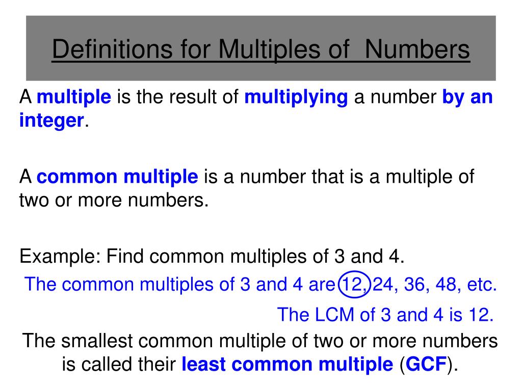 Least Common Multiple Definition
